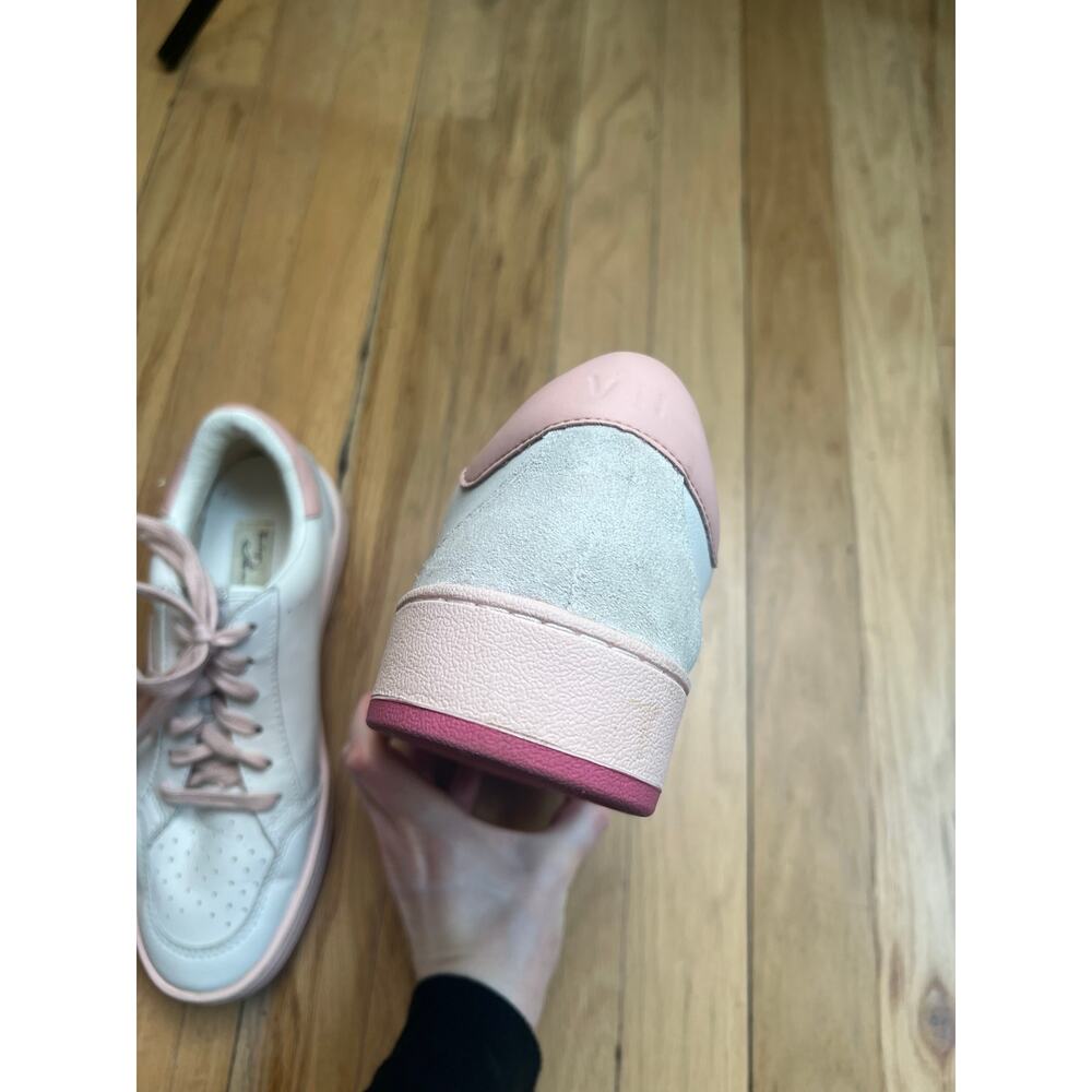 Vintage Havana Denisse 27 White and Baby Pink Star Sneakers Women's 8 - Picture 11 of 16